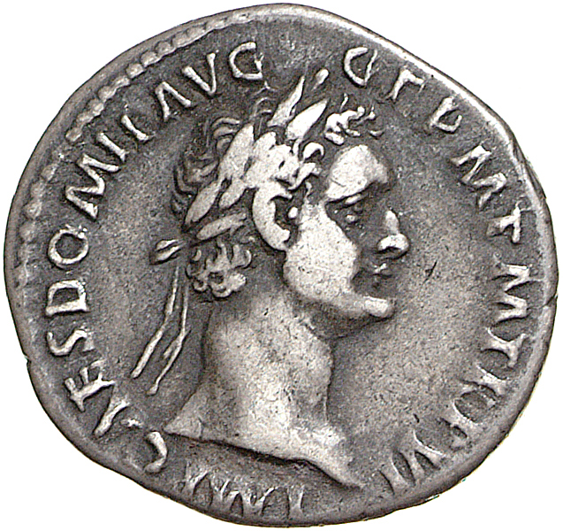 RIC II, Part 1 (second edition) Domitian 509 Domitian obverse, Head of Domitian, laureate, right