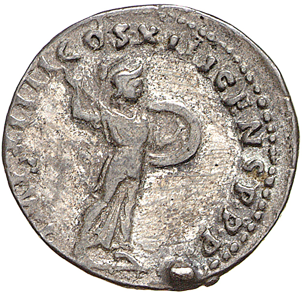 RIC II, Part 1 (second edition) Domitian 517 Domitian reverse, Minerva advancing right, holding spear and shield