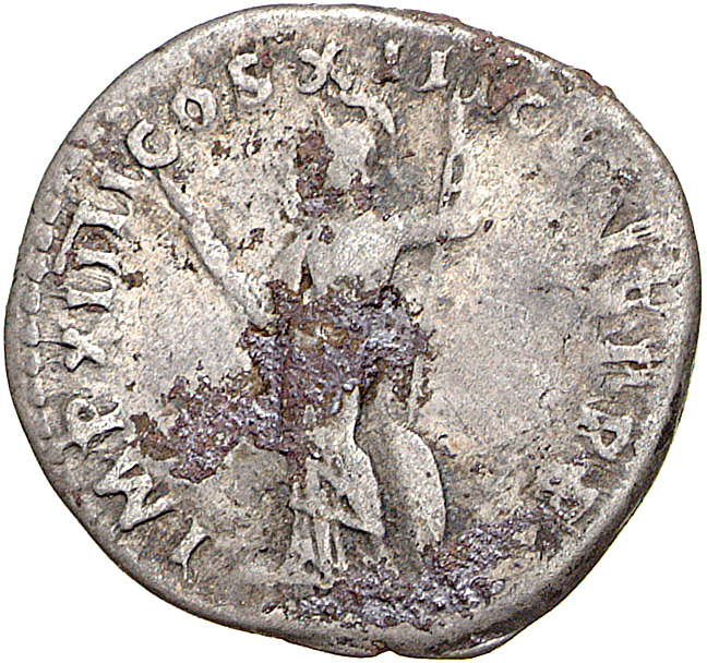 RIC II, Part 1 (second edition) Domitian 519 Domitian reverse, Minerva standing left, holding thunderbolt and spear; shiel...