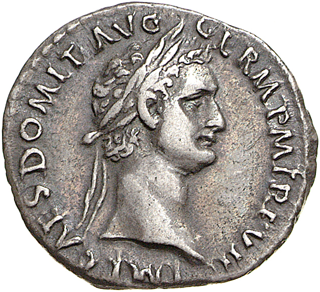 RIC II, Part 1 (second edition) Domitian 519 Domitian obverse, Head of Domitian, laureate, right