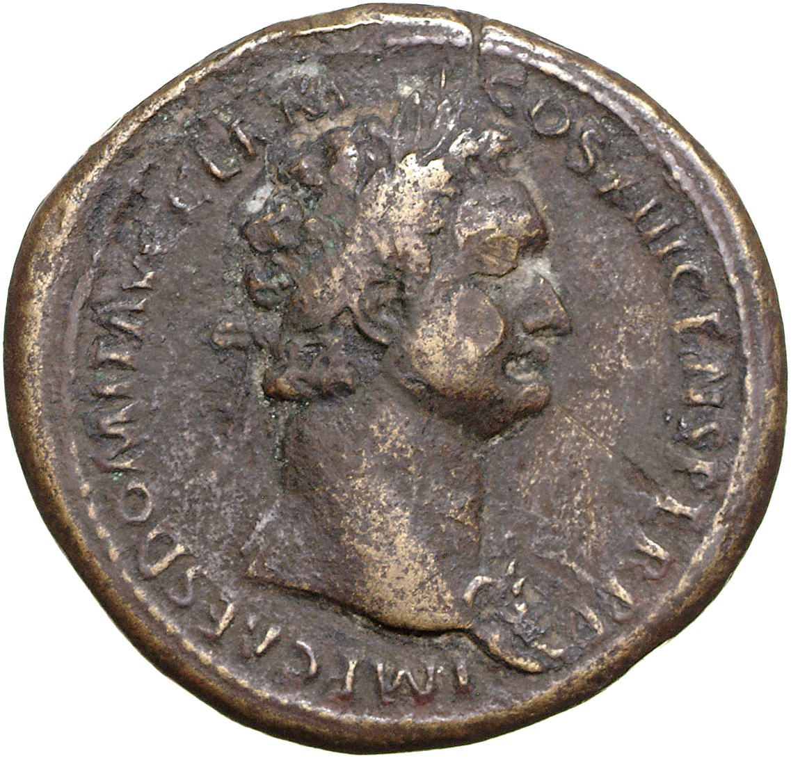 RIC II, Part 1 (second edition) Domitian 527 Domitian obverse, Bust of Domitian, laureate, right with aegis