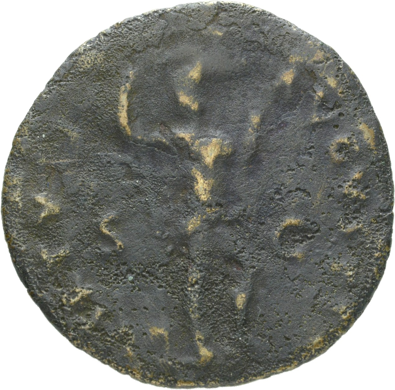 RIC II, Part 1 (second edition) Domitian 540 Domitian reverse, Virtus standing right, resting foot on helmet, holding spea...