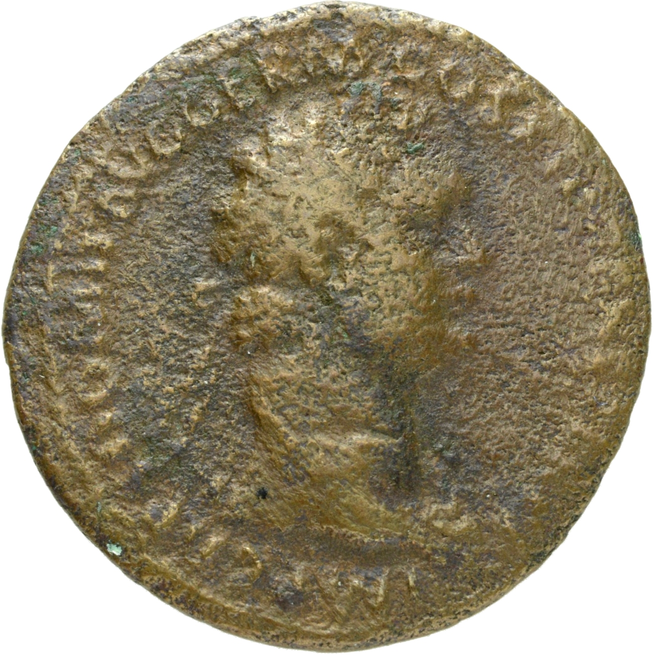 RIC II, Part 1 (second edition) Domitian 543 Domitian obverse, Bust of Domitian, laureate, right with aegis