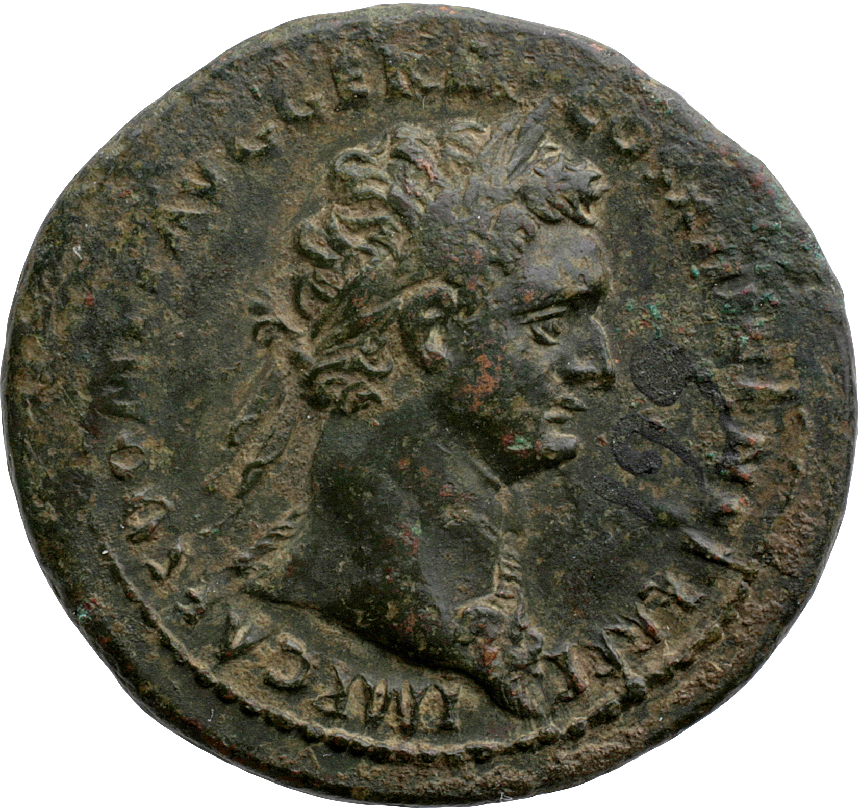 RIC II, Part 1 (second edition) Domitian 544 Domitian obverse, Head of Domitian, laureate, right