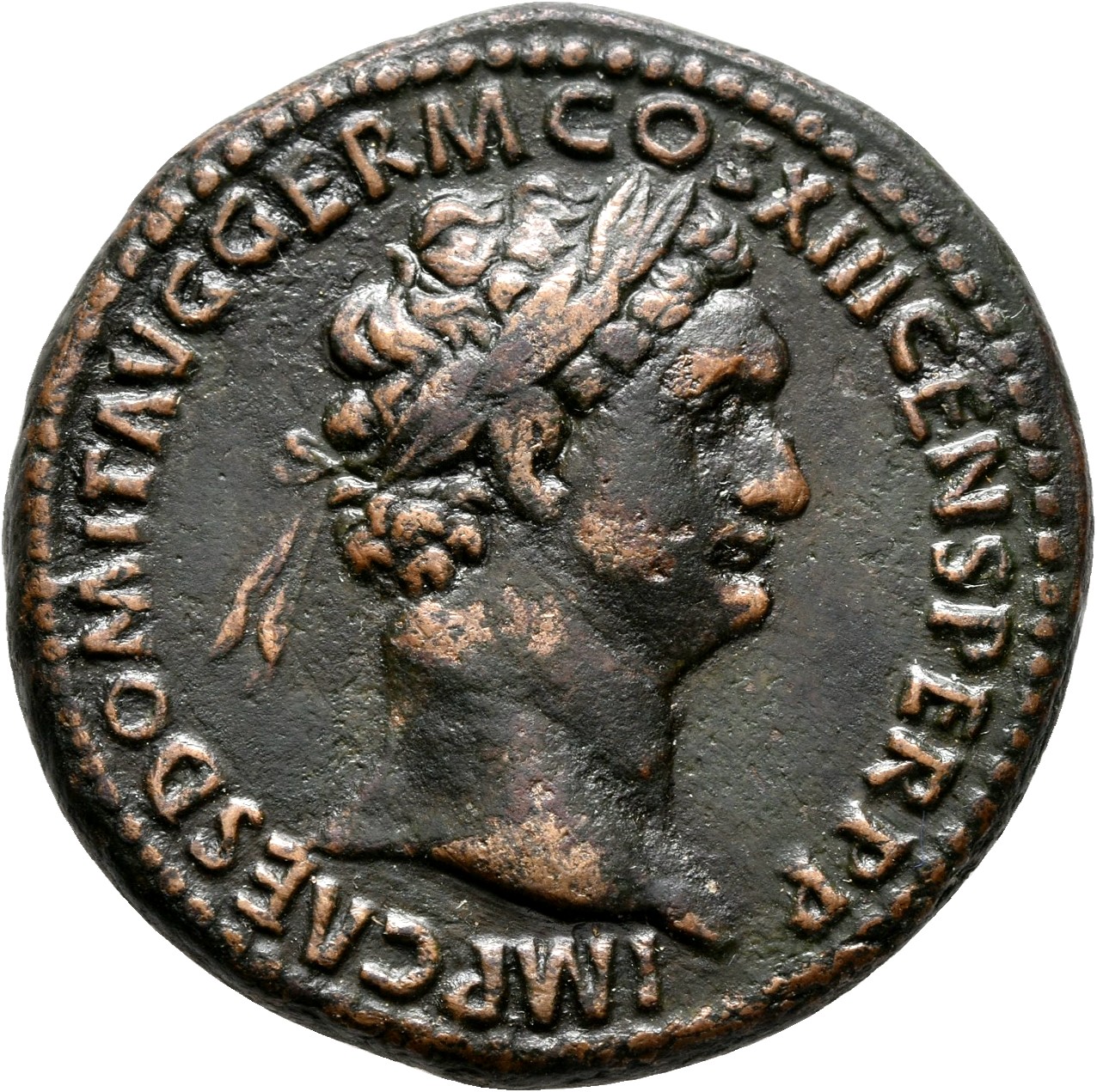 RIC II, Part 1 (second edition) Domitian 544 Domitian obverse, Head of Domitian, laureate, right