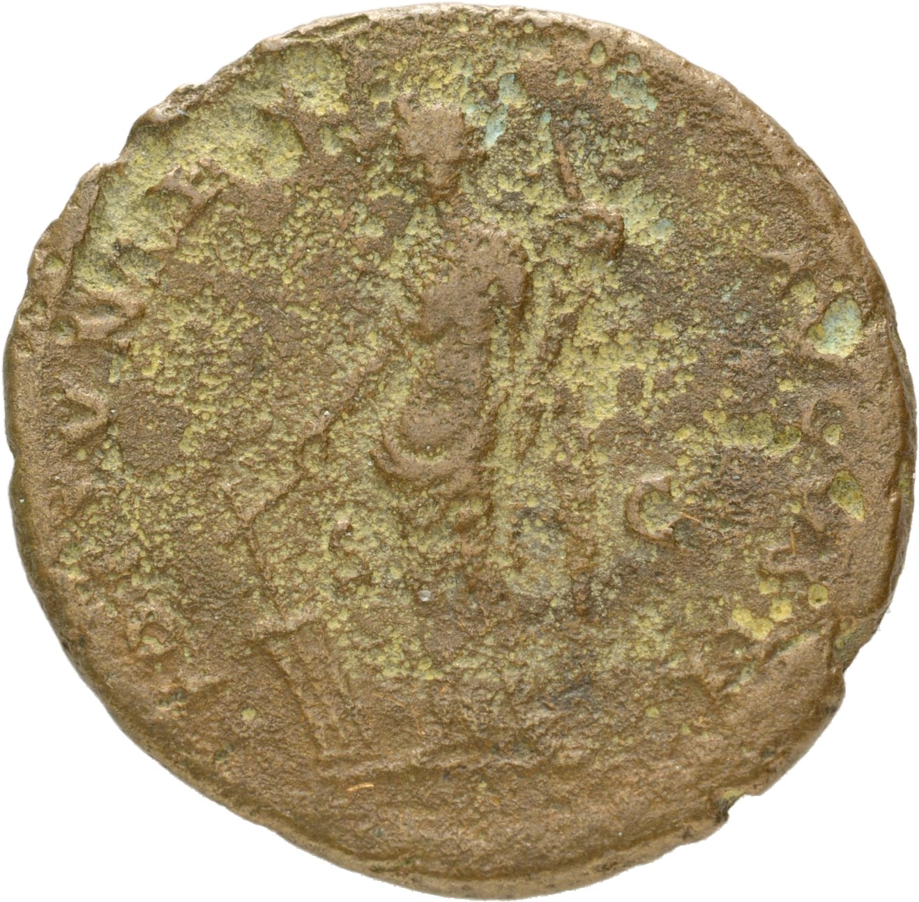 RIC II, Part 1 (second edition) Domitian 545 Domitian reverse, Fortuna standing left, holding rudder and cornucopiae