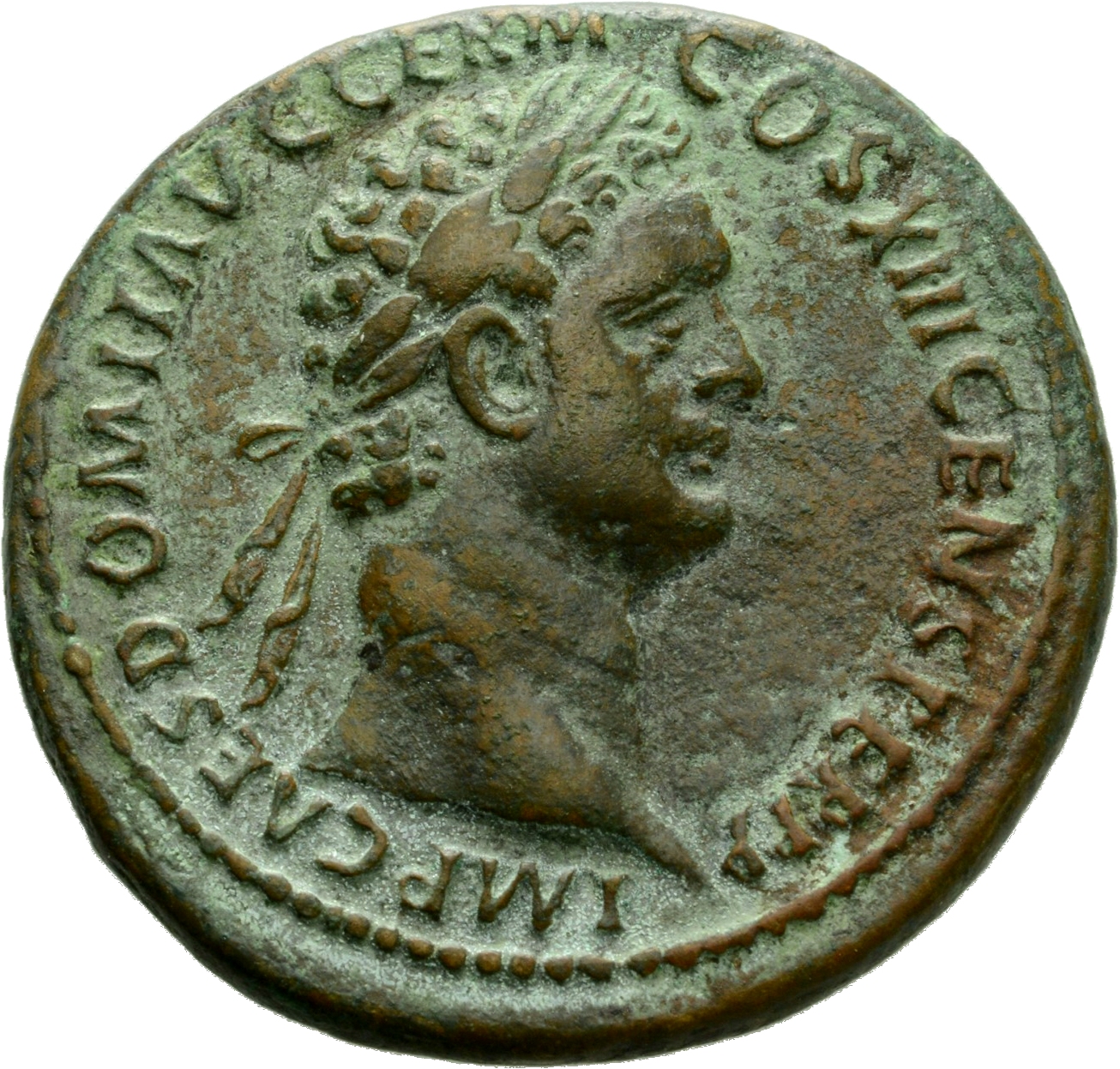 RIC II, Part 1 (second edition) Domitian 547 Domitian obverse, Head of Domitian, laureate, right