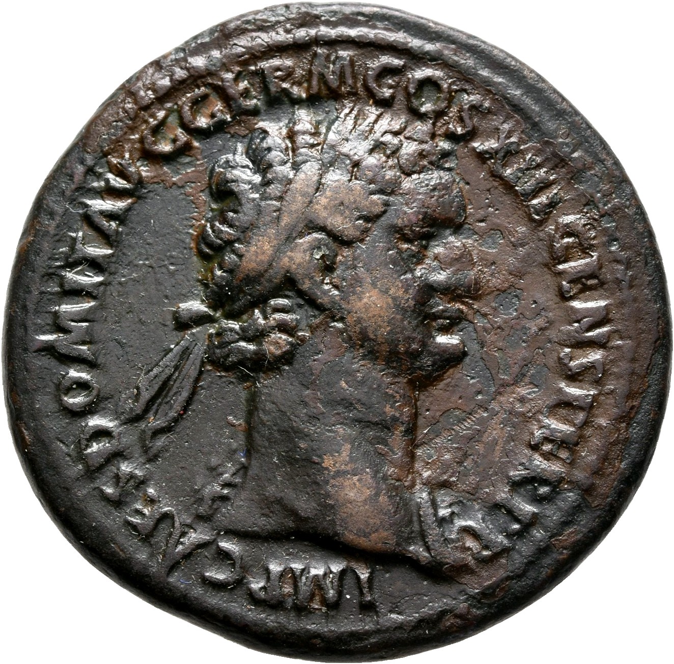 RIC II, Part 1 (second edition) Domitian 551 Domitian obverse, Bust of Domitian, laureate, right with aegis