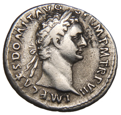 RIC II, Part 1 (second edition) Domitian 552 Domitian obverse, Head of Domitian, laureate, right