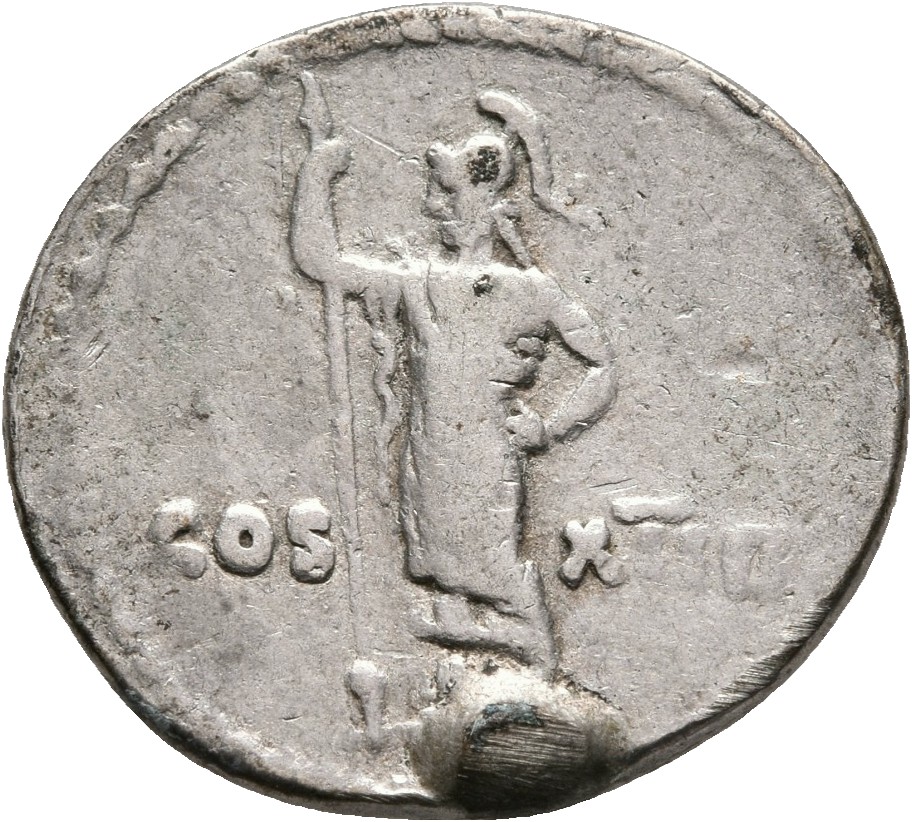 RIC II, Part 1 (second edition) Domitian 555 Domitian reverse, Minerva standing left, holding spear