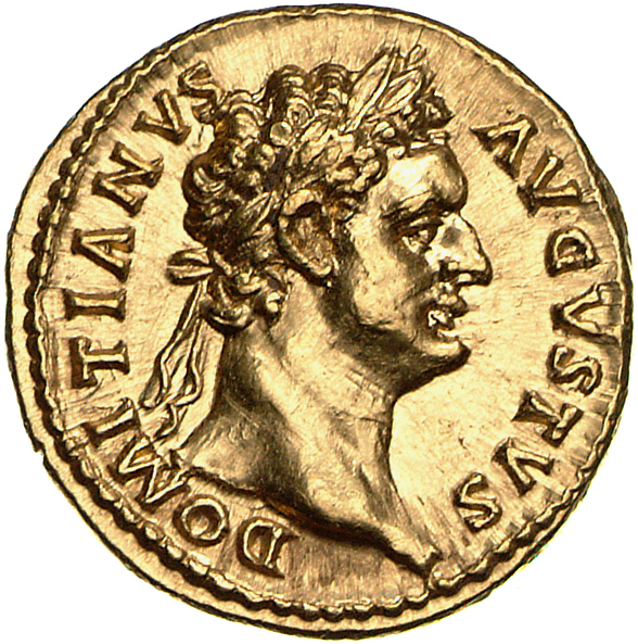 RIC II, Part 1 (second edition) Domitian 560 Domitian obverse, Head of Domitian, laureate, right