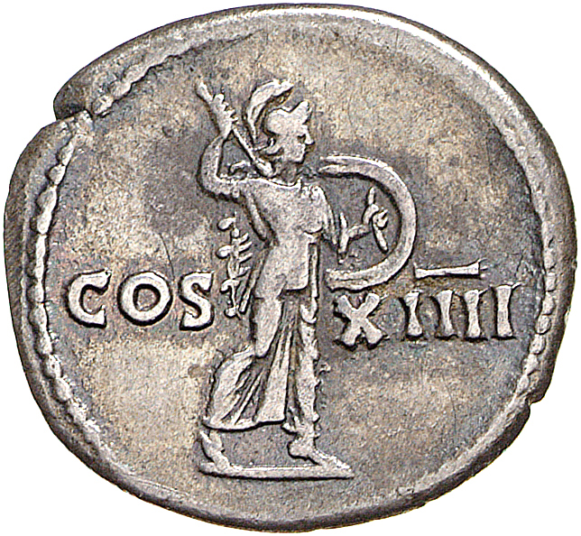 RIC II, Part 1 (second edition) Domitian 562 Domitian reverse, Minerva advancing right, holding spear and shield