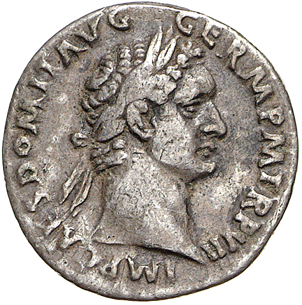 RIC II, Part 1 (second edition) Domitian 576 Domitian obverse, Head of Domitian, laureate, right