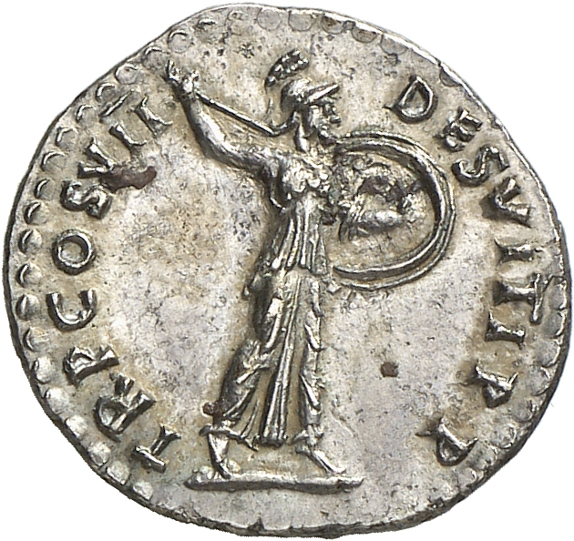 RIC II, Part 1 (second edition) Domitian 58 Domitian reverse, Minerva advancing right, holding spear and shield