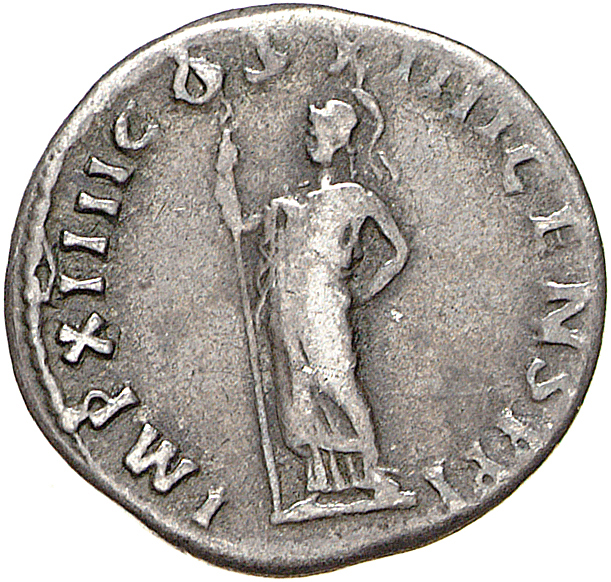RIC II, Part 1 (second edition) Domitian 584 Domitian reverse, Minerva standing left, holding spear