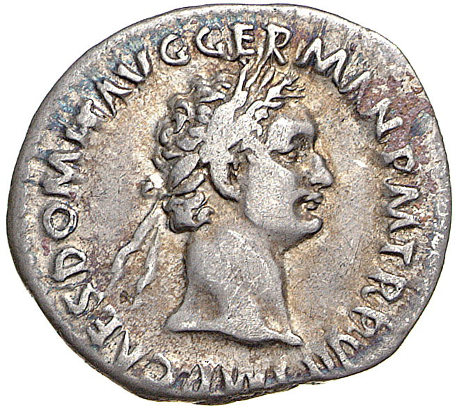 RIC II, Part 1 (second edition) Domitian 585 Domitian obverse, Head of Domitian, laureate, right