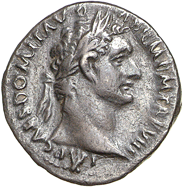 RIC II, Part 1 (second edition) Domitian 601 Domitian obverse, Head of Domitian, laureate, right
