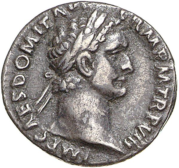 RIC II, Part 1 (second edition) Domitian 604 Domitian obverse, Head of Domitian, laureate, right