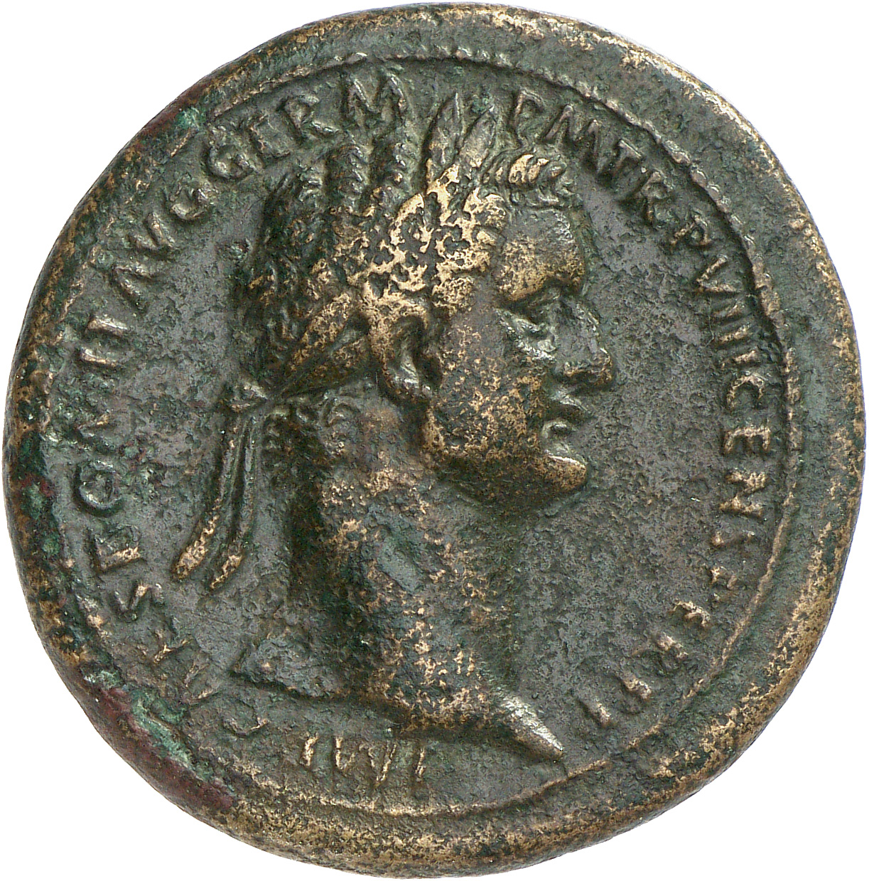 RIC II, Part 1 (second edition) Domitian 610 Domitian obverse, Head of Domitian, laureate, right