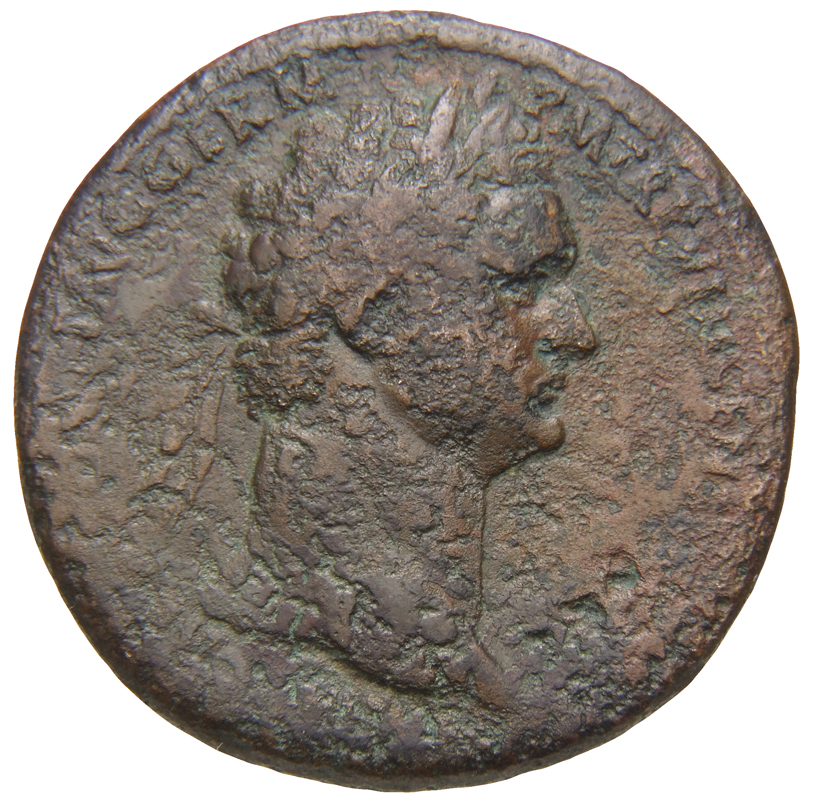 RIC II, Part 1 (second edition) Domitian 612 Domitian obverse, Head of Domitian, laureate, right