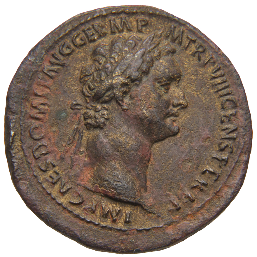 RIC II, Part 1 (second edition) Domitian 615 Domitian obverse, Head of Domitian, laureate, right
