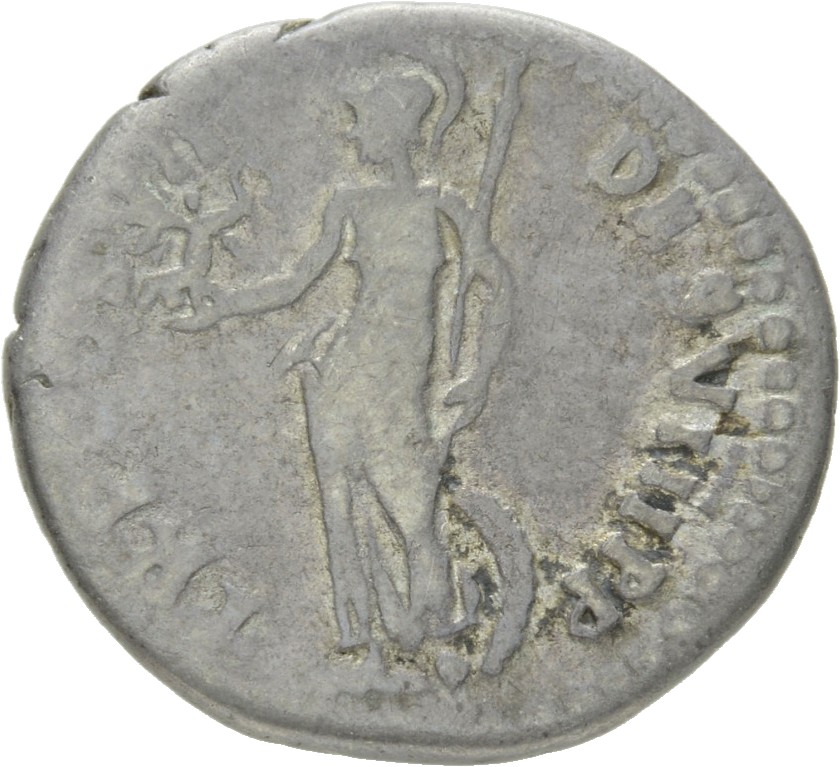 RIC II, Part 1 (second edition) Domitian 62 Domitian reverse, Minerva standing left, holding Victory and sceptre; shield a...