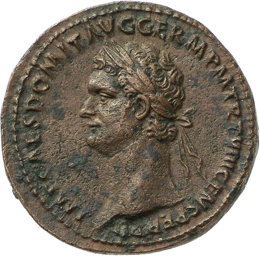 RIC II, Part 1 (second edition) Domitian 626 Domitian obverse, Head of Domitian, laureate, left