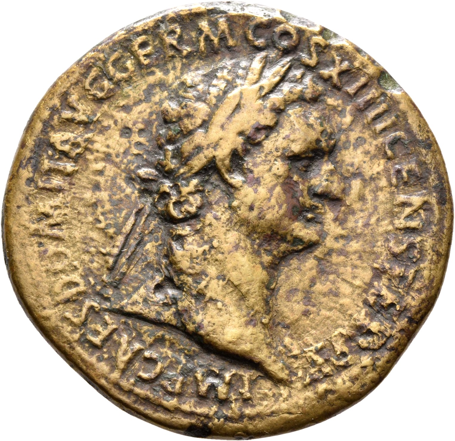 RIC II, Part 1 (second edition) Domitian 640 Domitian obverse, Bust of Domitian, laureate, right with aegis