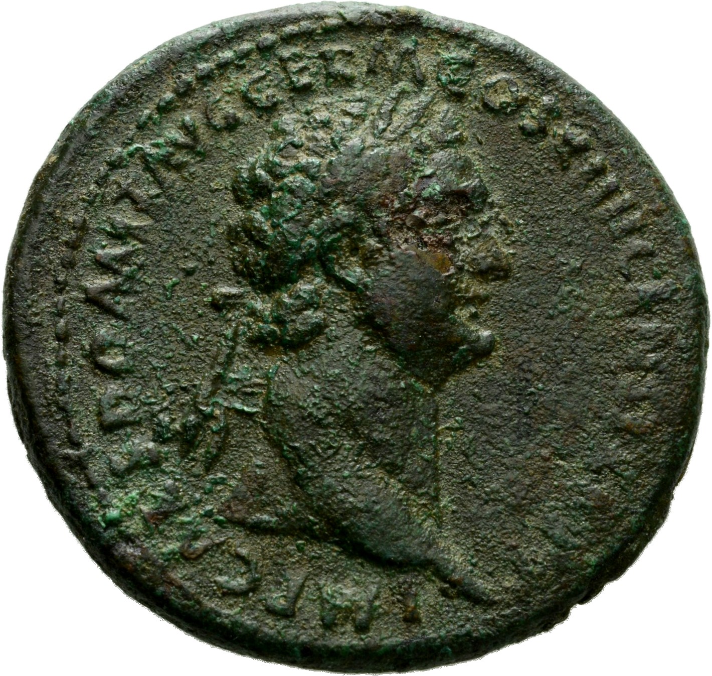 RIC II, Part 1 (second edition) Domitian 650 Domitian obverse, Head of Domitian, laureate, right