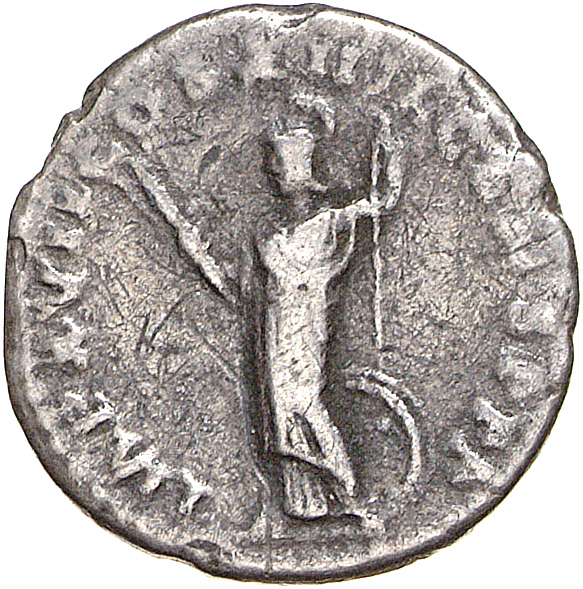 RIC II, Part 1 (second edition) Domitian 659 Domitian reverse, Minerva standing left, holding thunderbolt and spear; shiel...