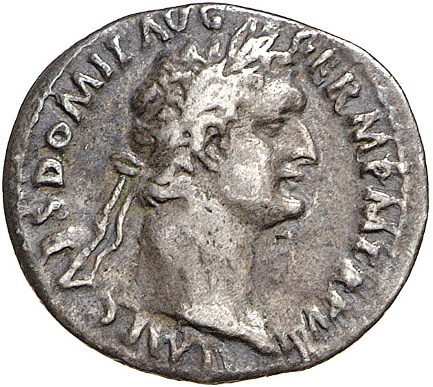 RIC II, Part 1 (second edition) Domitian 665 Domitian obverse, Head of Domitian, laureate, right