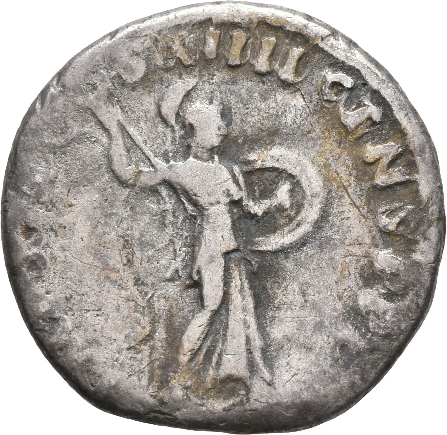 RIC II, Part 1 (second edition) Domitian 667 Domitian reverse, Minerva advancing right, holding spear and shield