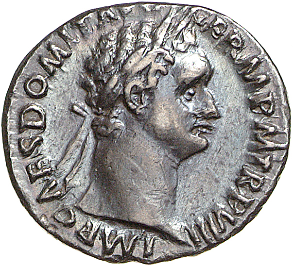 RIC II, Part 1 (second edition) Domitian 677 Domitian obverse, Head of Domitian, laureate, right