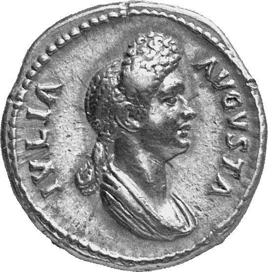 RIC II, Part 1 (second edition) Domitian 683 Domitian obverse, Bust of Julia, draped, right; hair bundled in front and in ...
