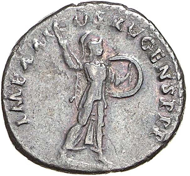 RIC II, Part 1 (second edition) Domitian 689 Domitian reverse, Minerva advancing right, holding spear and shield