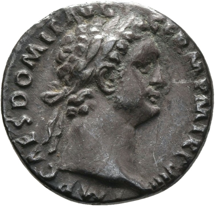 RIC II, Part 1 (second edition) Domitian 689 Domitian obverse, Head of Domitian, laureate, right
