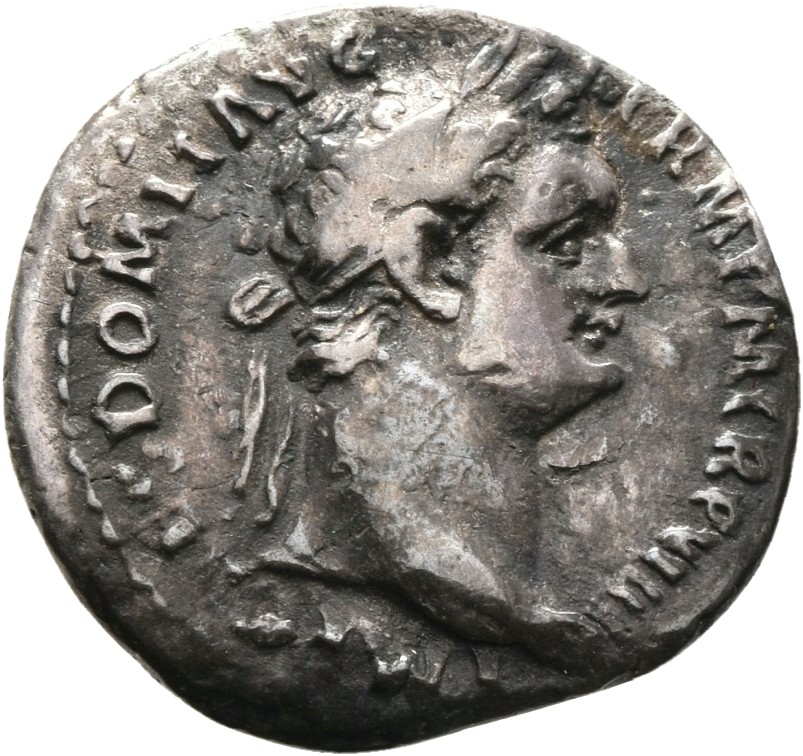 RIC II, Part 1 (second edition) Domitian 691 Domitian obverse, Head of Domitian, laureate, right
