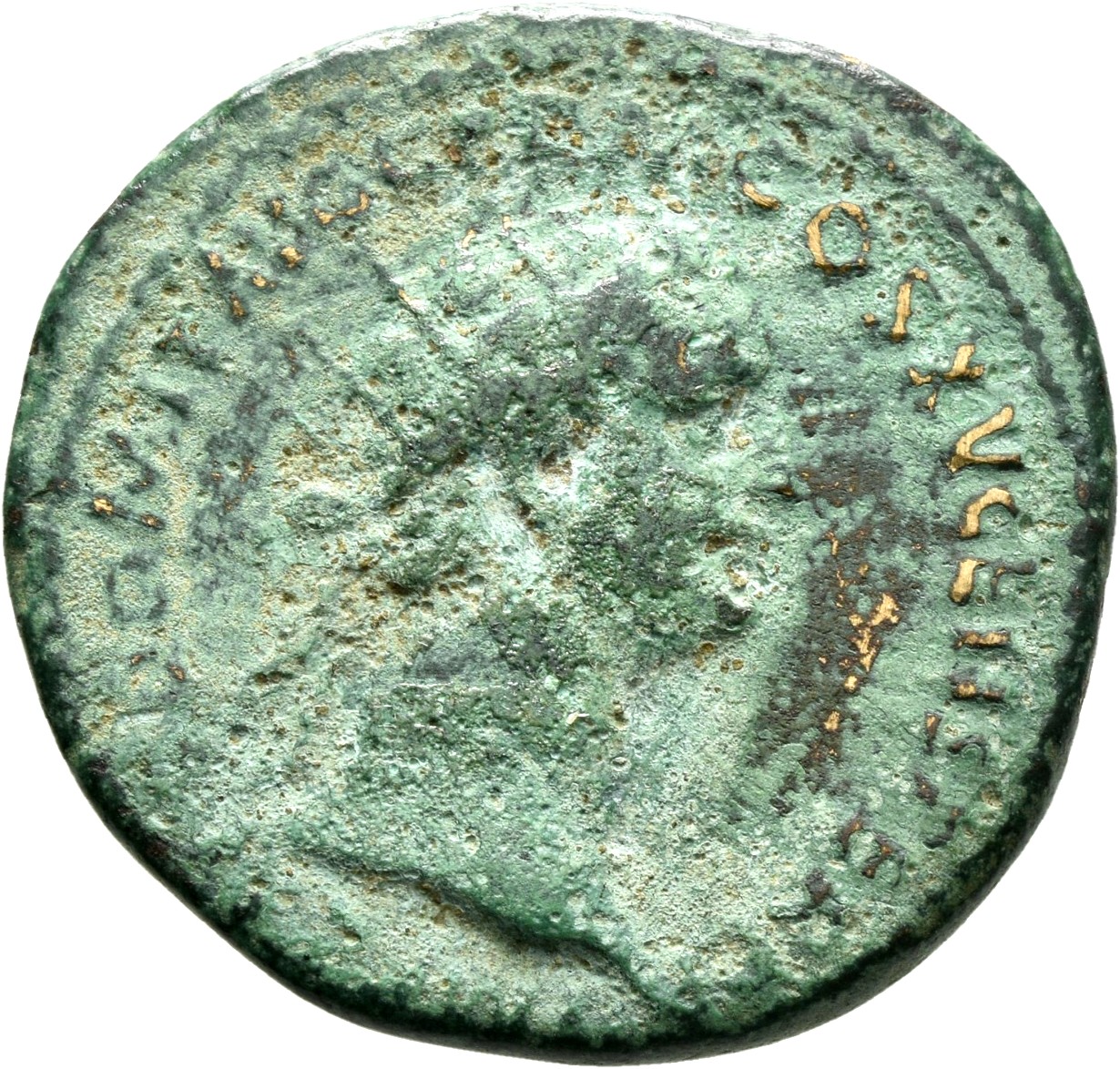 RIC II, Part 1 (second edition) Domitian 705 Domitian obverse, Head of Domitian, radiate, right