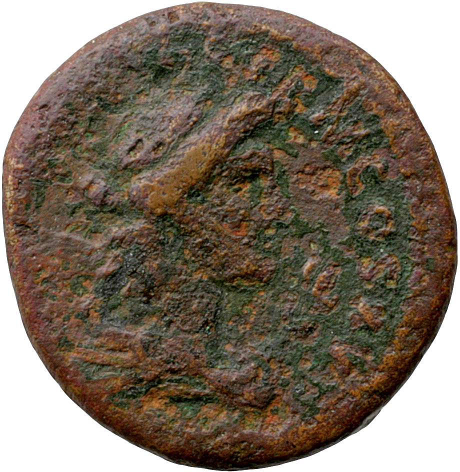 RIC II, Part 1 (second edition) Domitian 710 Domitian obverse, Bust of Apollo, draped, right; branch front
