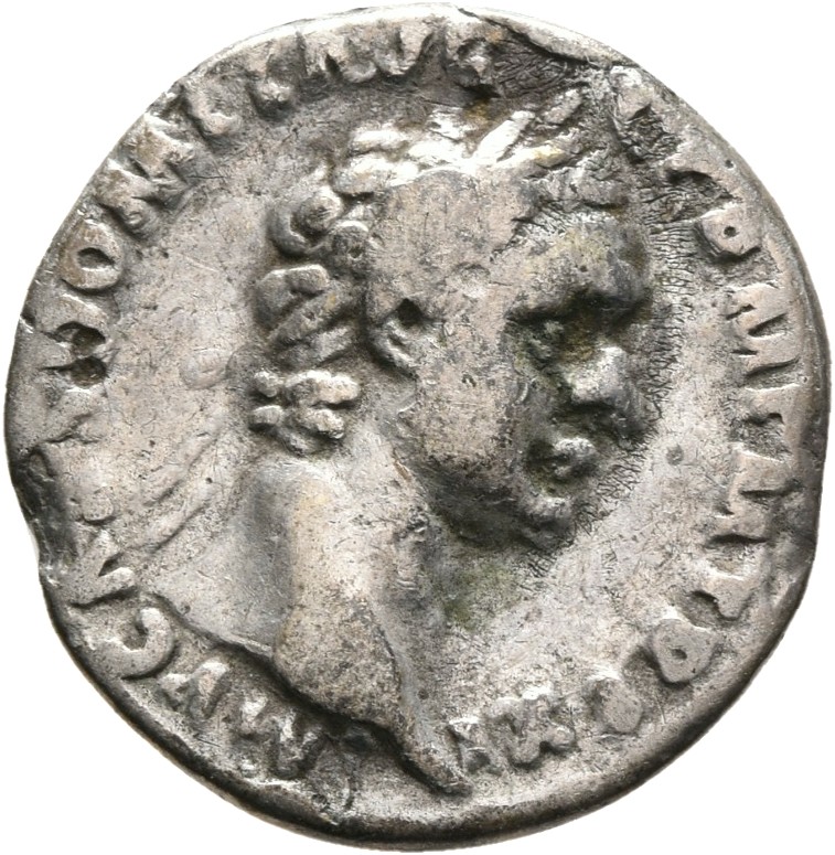 RIC II, Part 1 (second edition) Domitian 721 Domitian obverse, Head of Domitian, laureate, right