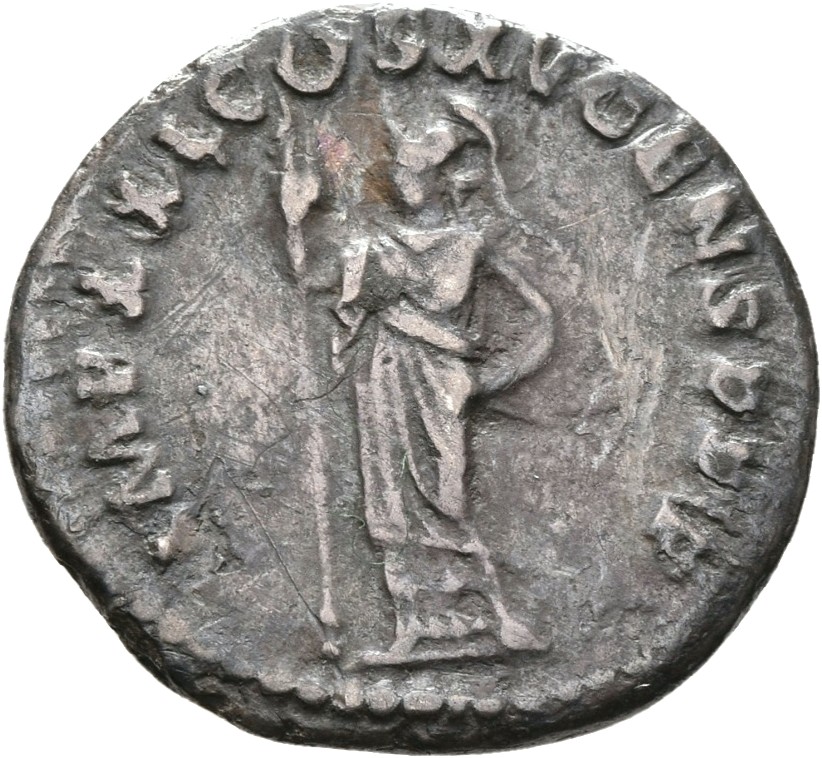 RIC II, Part 1 (second edition) Domitian 722 Domitian reverse, Minerva standing left, holding spear