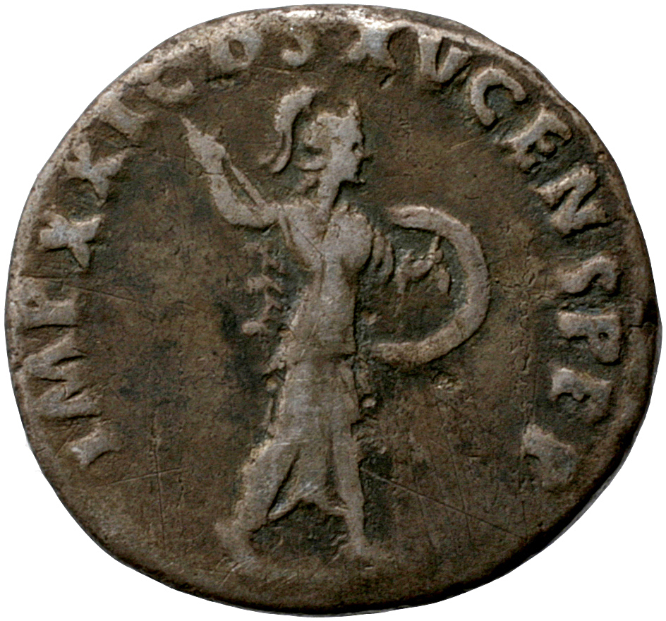 RIC II, Part 1 (second edition) Domitian 724 Domitian reverse, Minerva advancing right, holding spear and shield