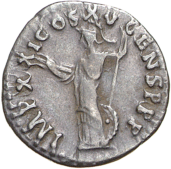 RIC II, Part 1 (second edition) Domitian 726 Domitian reverse, Minerva standing left, holding thunderbolt and spear; shiel...