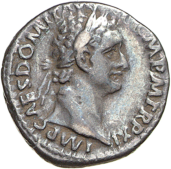 RIC II, Part 1 (second edition) Domitian 726 Domitian obverse, Head of Domitian, laureate, right