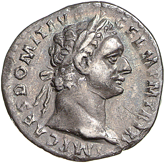 RIC II, Part 1 (second edition) Domitian 728 Domitian obverse, Head of Domitian, laureate, right