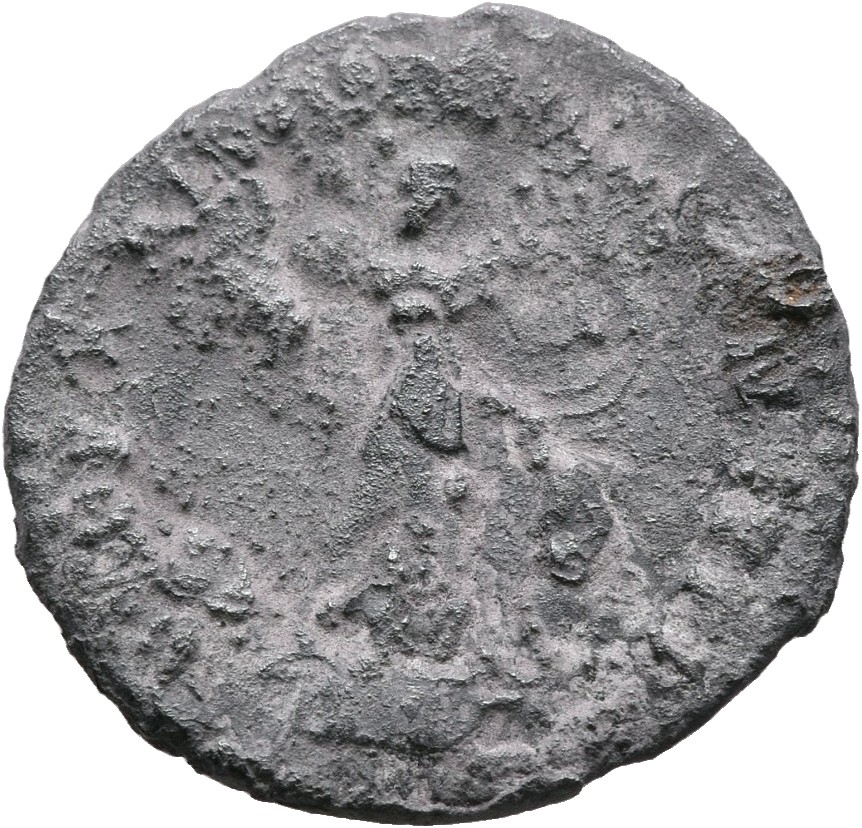 RIC II, Part 1 (second edition) Domitian 736 Domitian reverse, Minerva standing right on top of rostral column, holding sp...