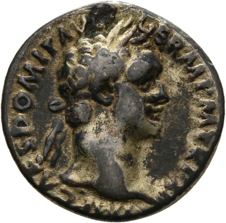 RIC II, Part 1 (second edition) Domitian 740 Domitian obverse, Head of Domitian, laureate, right