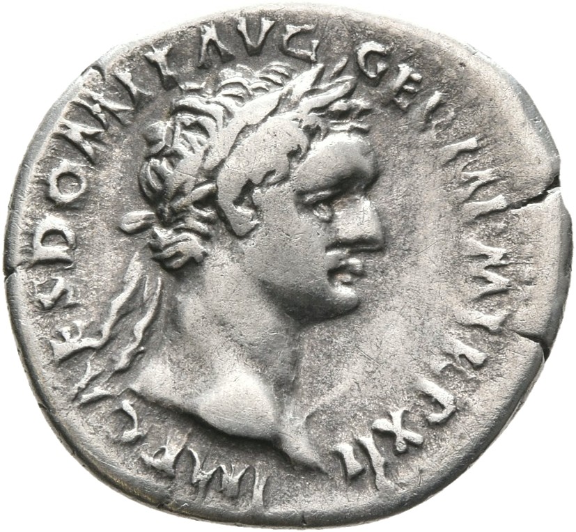 RIC II, Part 1 (second edition) Domitian 740 Domitian obverse, Head of Domitian, laureate, right