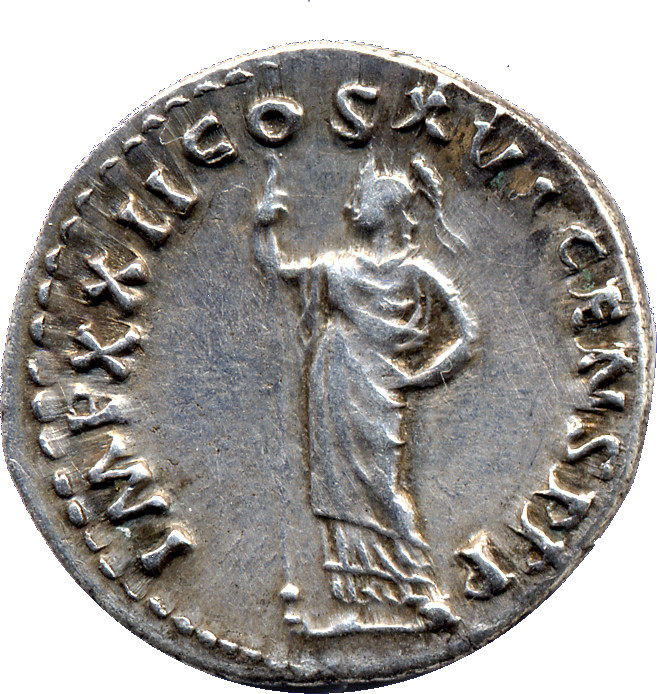 RIC II, Part 1 (second edition) Domitian 742 Domitian reverse, Minerva standing left, holding spear