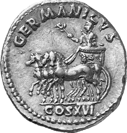 RIC II, Part 1 (second edition) Domitian 749 Domitian reverse, Domitian in triumphal quadriga left, holding branch and sce...